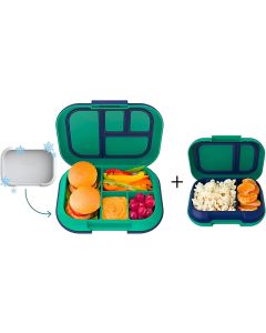 Kit de Lancheira Escolar Bentgo Lunch & Snack Bundle - BGCHSNK-G Green (2 peças)