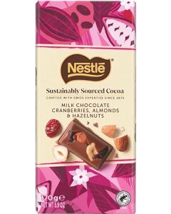 Nestle Milk Chocolate Cranberries, Almonds & Hazelnuts - 170g